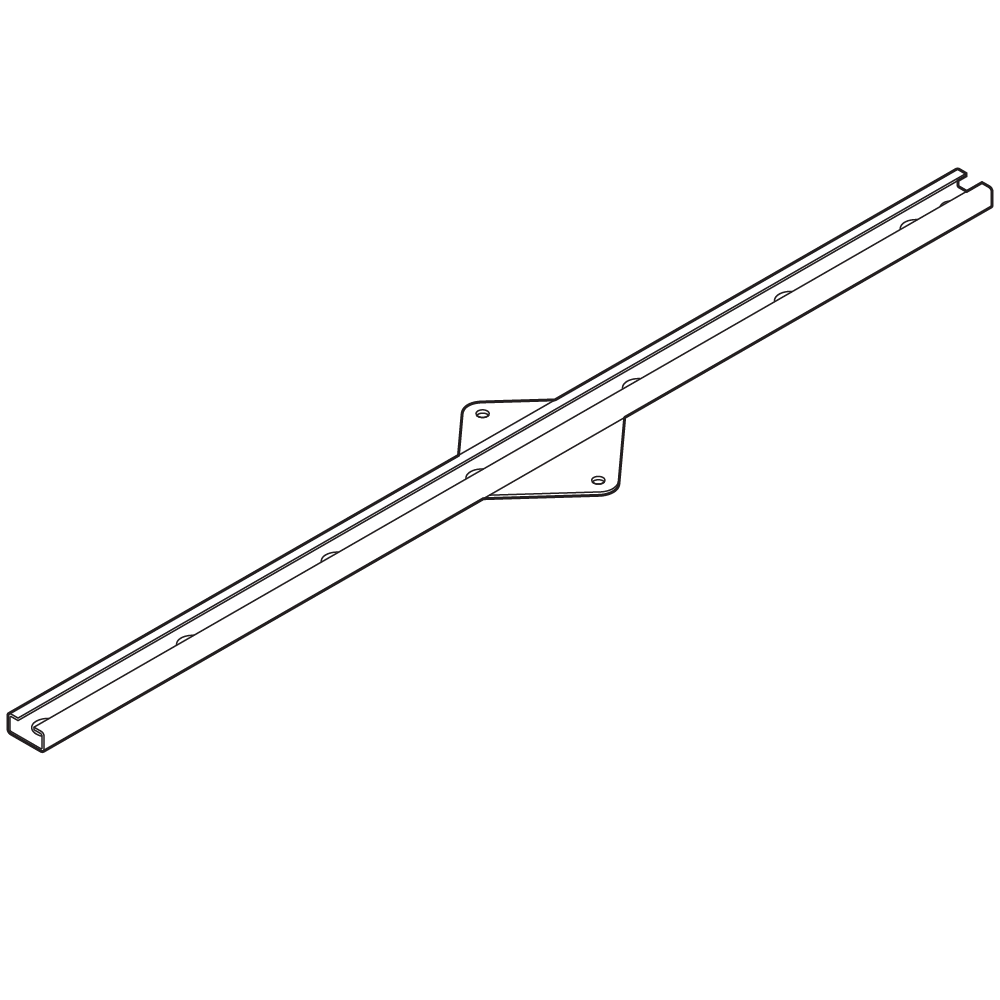 TP655 Tracks with diamond plates, painted, punched for fixing screws